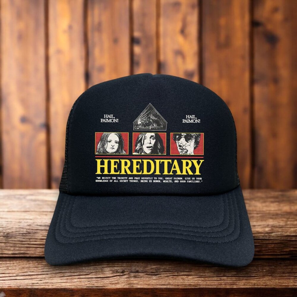 Hereditary Mens Trucker Hat Black A24 Ari Aster Toni Collette Occult Ritual Cap